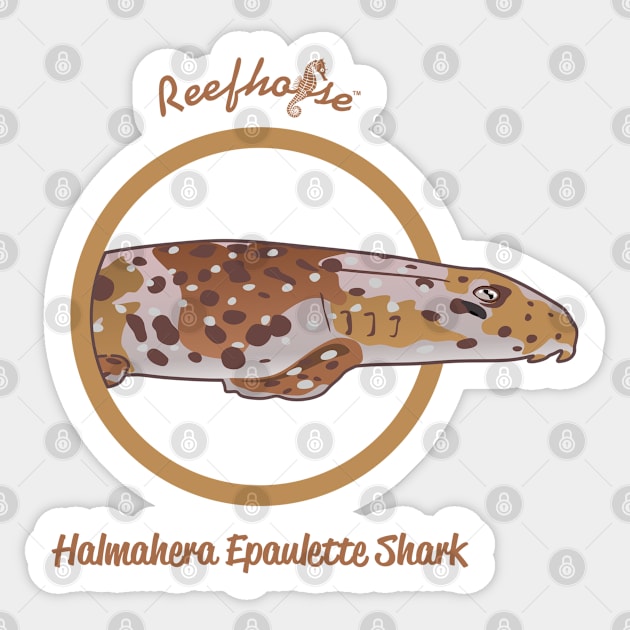 Halmahera Epaulette Shark Sticker by Reefhorse